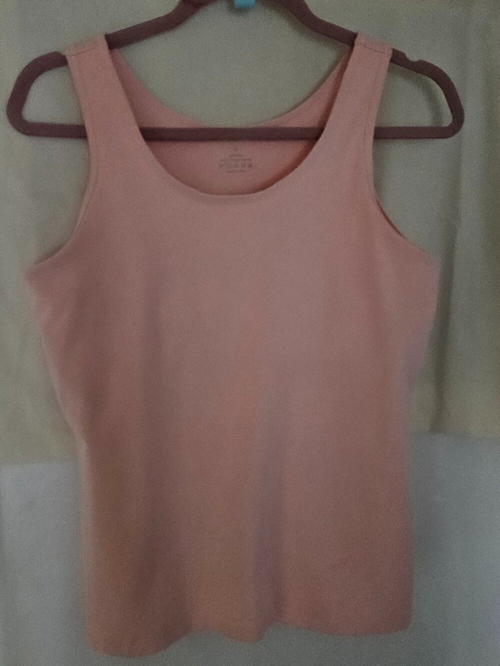 Women's Pink Tank with shelf bra